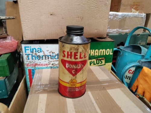 Vintage oil can pint - pint, shell